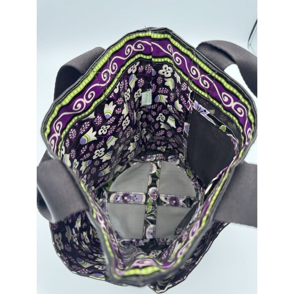 Vera Bradley Shower Caddy Plum Petals Mesh Bottom Vinyl Travel College Bath - Picture 4 of 14